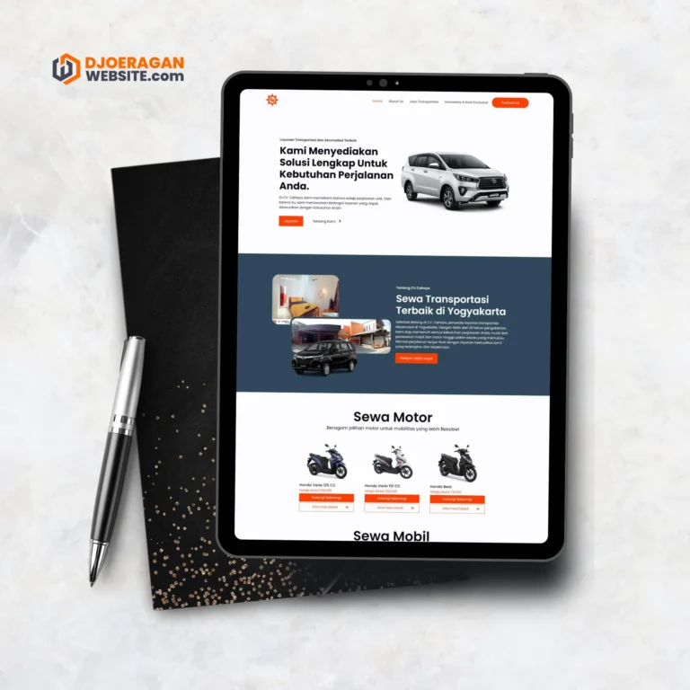 Website Rental Transport & Tour Service – CV. Cahaya Yogyakarta